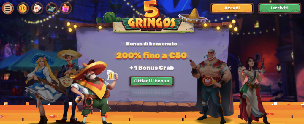 5gringos casino lobby screenshot